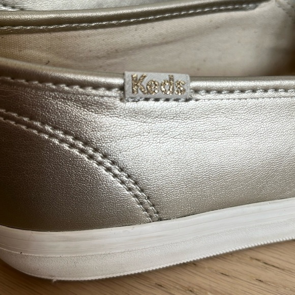 KEDS Double Decker Slip On Sneaker Perforated Faux Leather Perforated Metallic - Picture 10 of 15